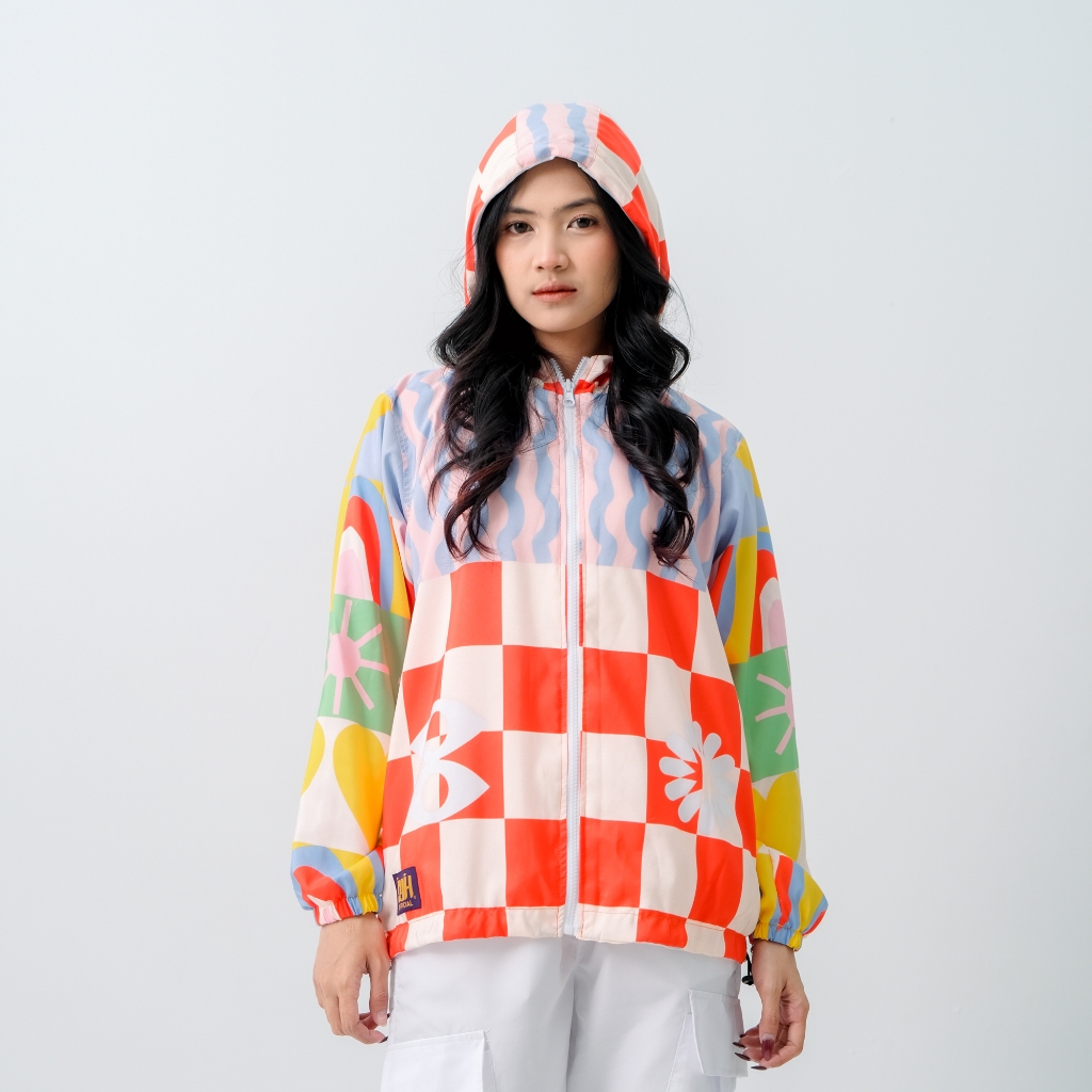 DYH Jaket Vintage 80s - 90s Style Hoodie - Hope Full Parasut Printing