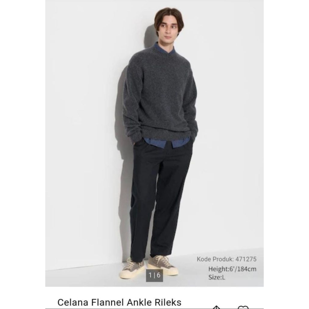 celana flanel ankle rileks topten