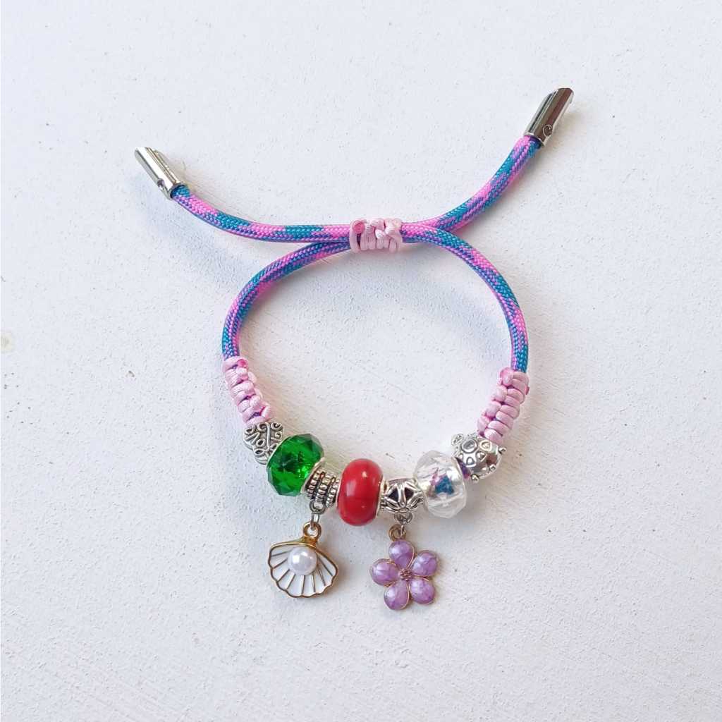 Paracord Charm Bracelet | Gelang paracord | Beads Bracelet | Gelang Aesthetic