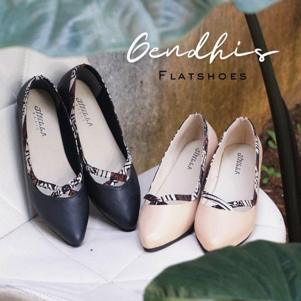 Gendhis Sepatu Jingga Model Gendhis Vol 1 Flatshoes & Flatheels Premium Synthetic Leather Kombinasi 