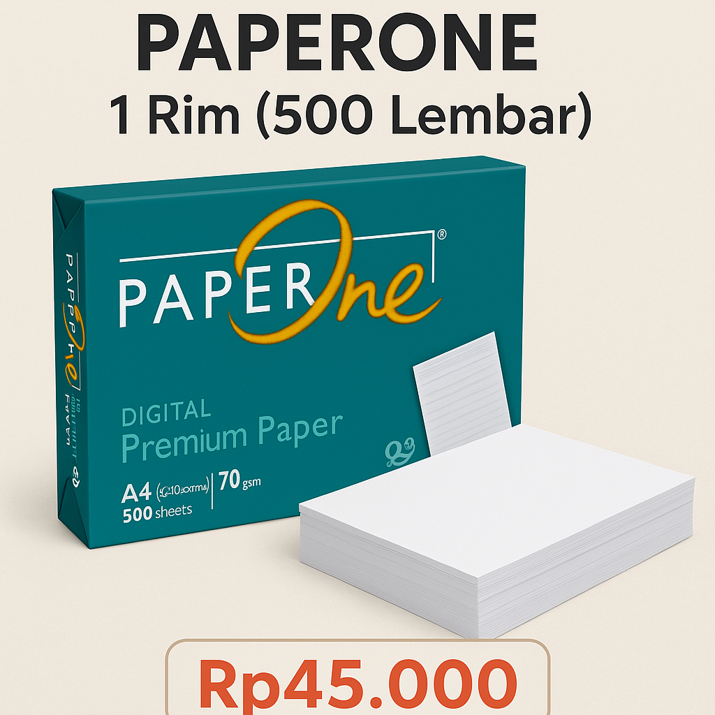 

✨ Kertas HVS A4 PaperOne 75 gsm - 1 Rim (500 Lembar) ✨