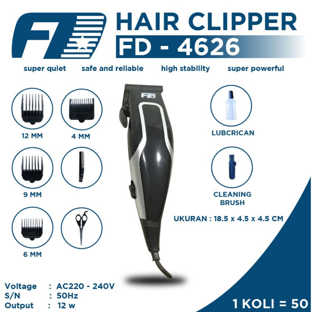 Hair Clipper / Alat Cukur Rambut FD 4626