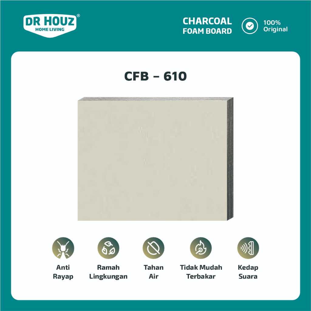 DR.HOUZ - Charcoal Foam Board - CFB 610 Skin (Wall Board)