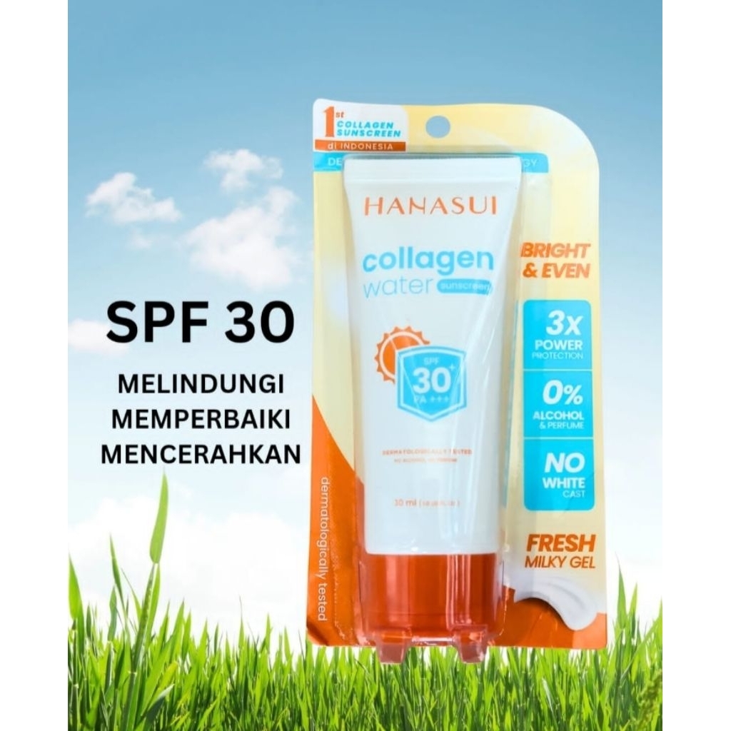 HANASUI COLLAGEN SHIELD – Water Sunscreen SPF30