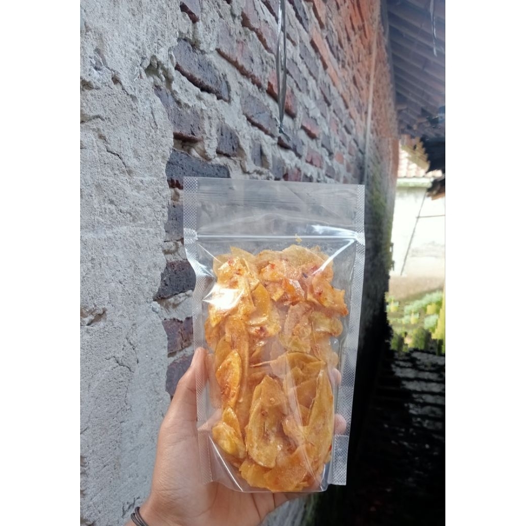 

Kripik Pisang 120Gram Pedas Manis pakai Gula Jawa ori tanpa bahan pengawet