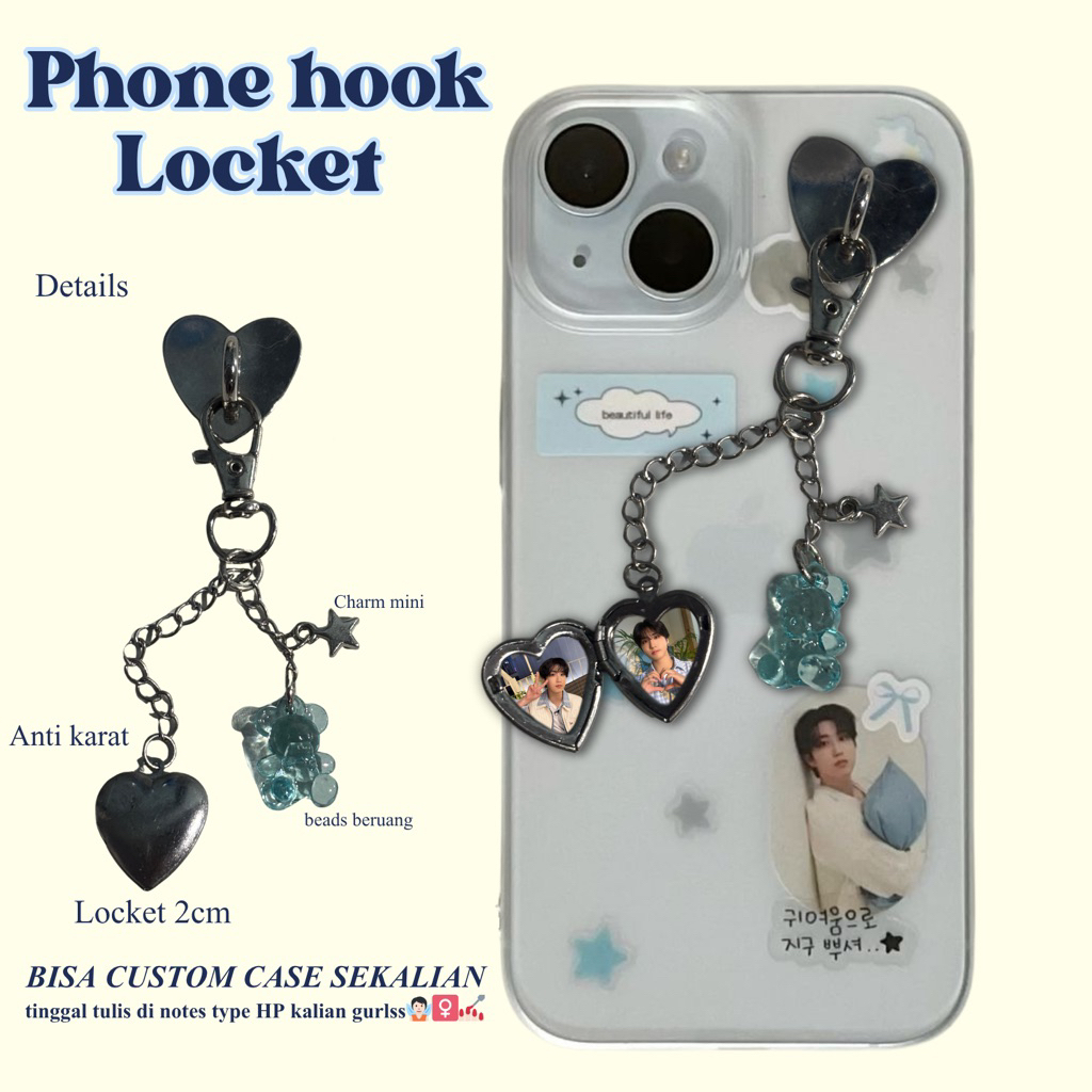 [free custom] PHONE HOOK LOCKET PHOTO