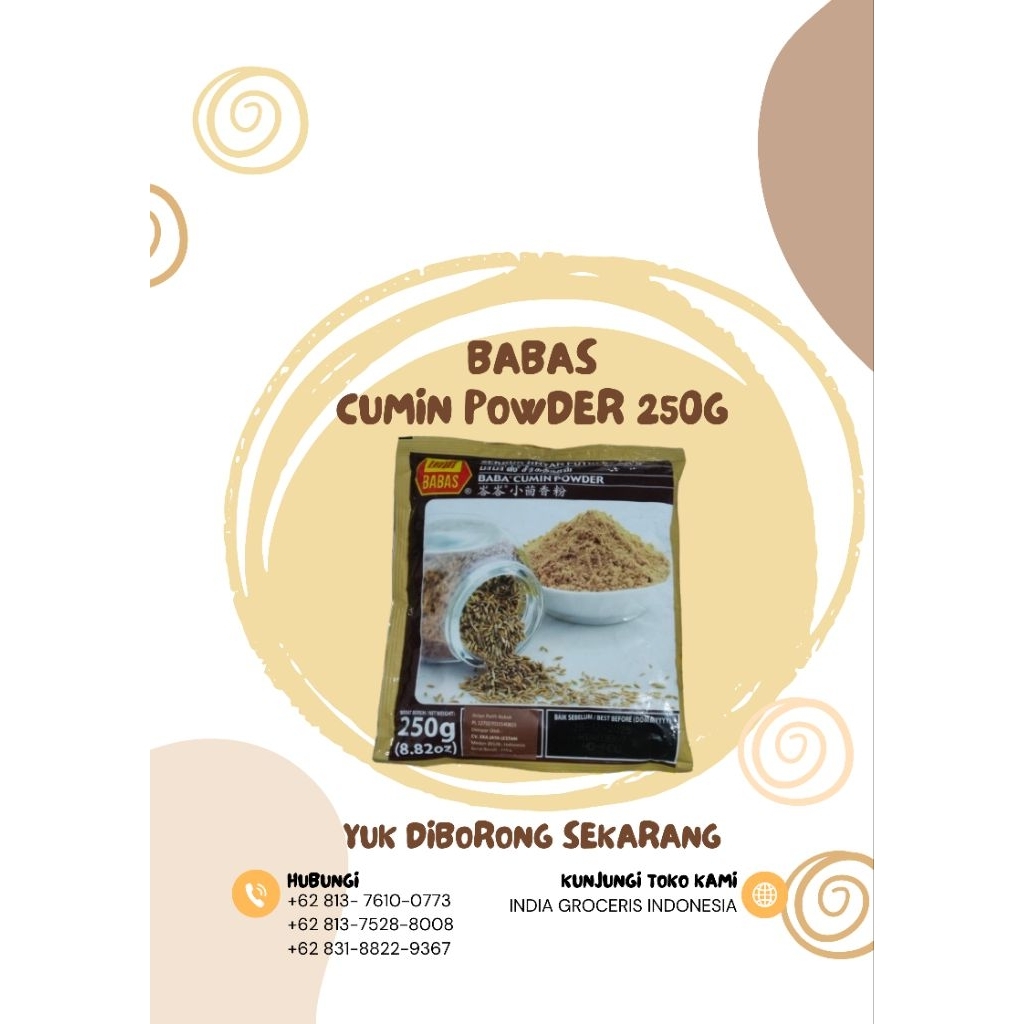 

Baba's Cumin Powder 250g / Serbuk jintan 250g