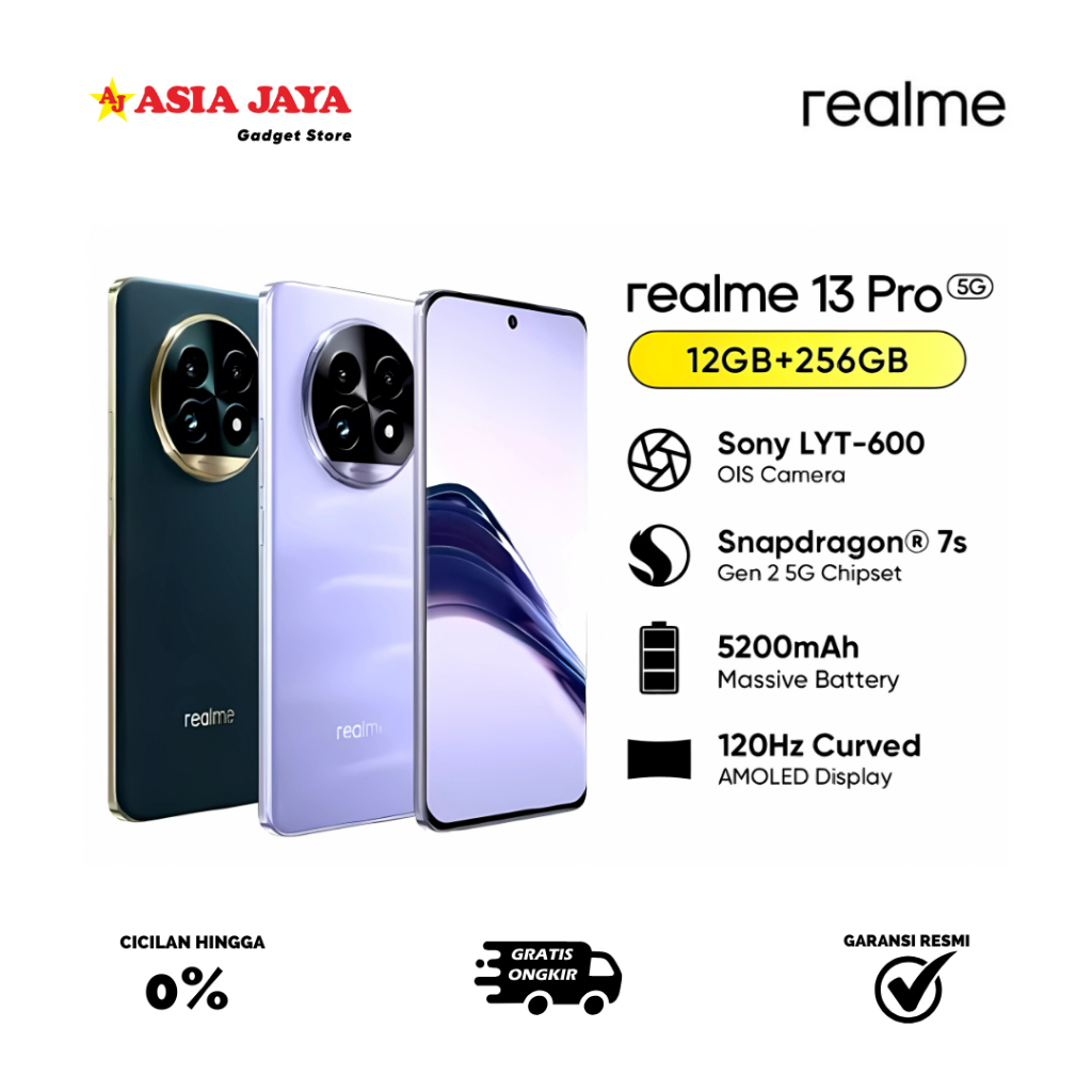 [Ex Display] Realme 13 Pro Ram 12GB+256GB with 3x Sony Periscope OIS Camera and Dual 50MP Sony OIS A