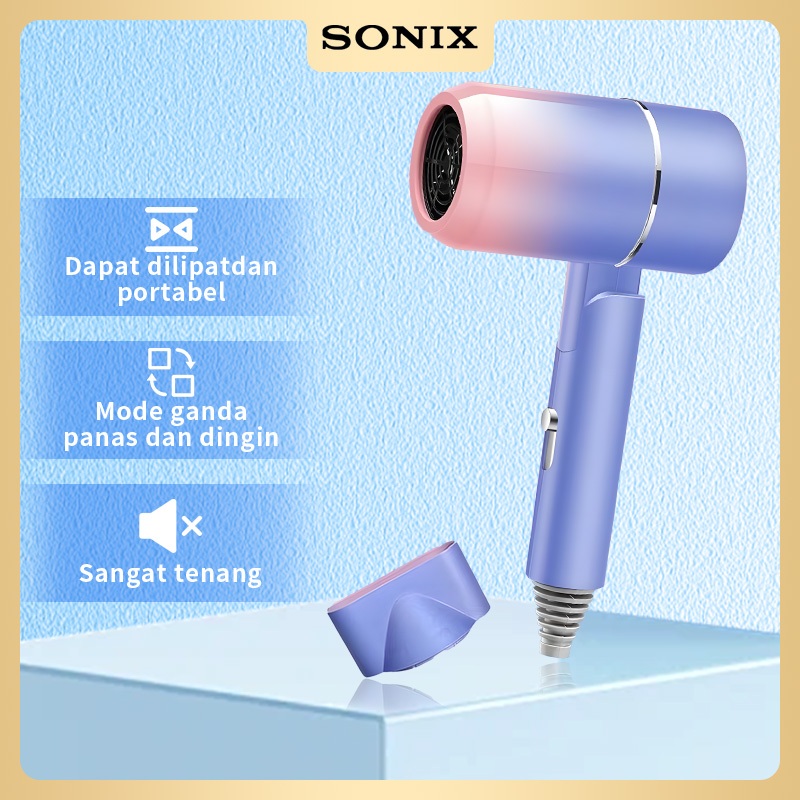Sonix Hair Dryer SHD01  Pengering Rambut Negative Lon Foldable Travel Multi Function Quick Drying Po