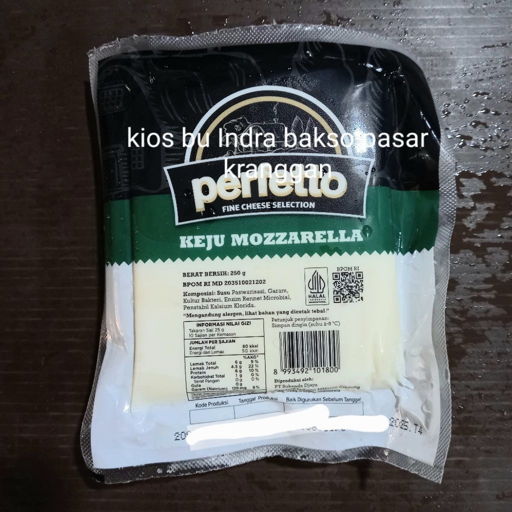 

keju mozzarella perfetto 250 gr mozarela perfecto cheese leleh