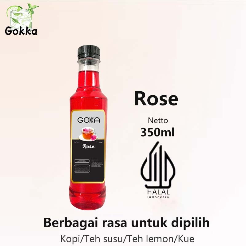 

Gokka Rose Sirup 350ml - Delicious Rose Flavor Syrup / Sirup Rose