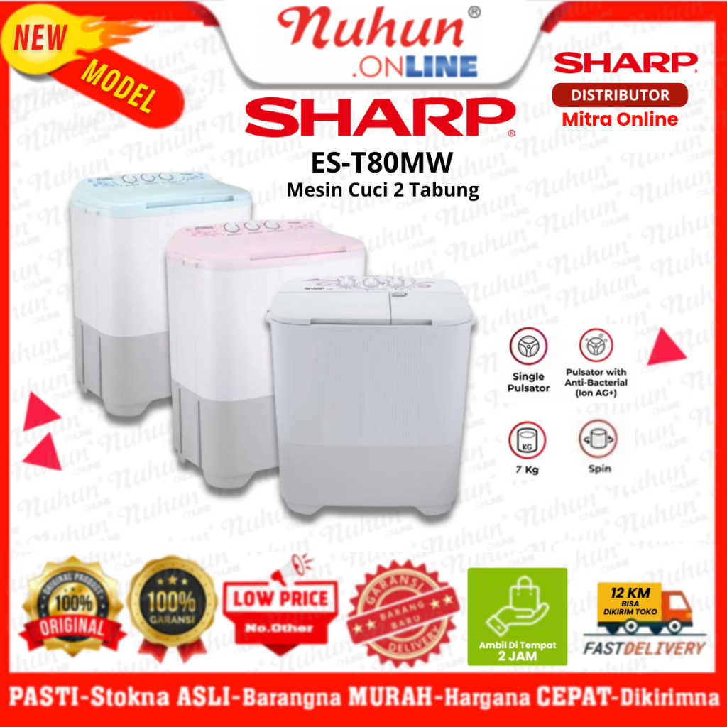 Sharp Mesin Cuci  80MW EST