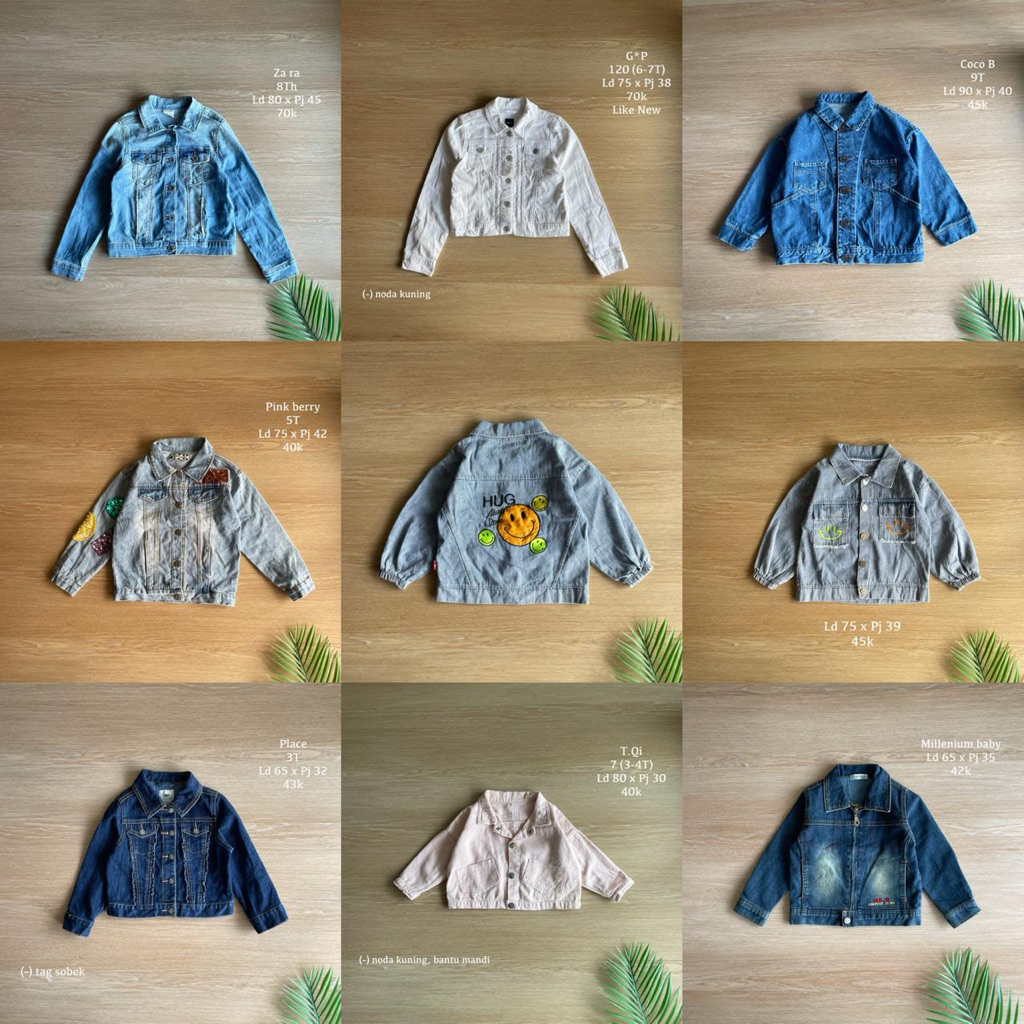 Jacket Jeans Denim Anak Laki Laki Perempuan