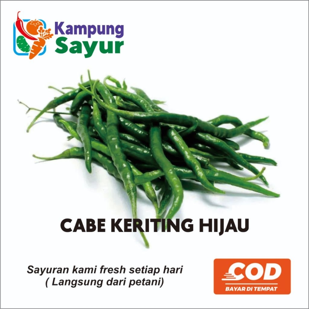 

500 gram cabai keriting hijau termurah langsung dari petani