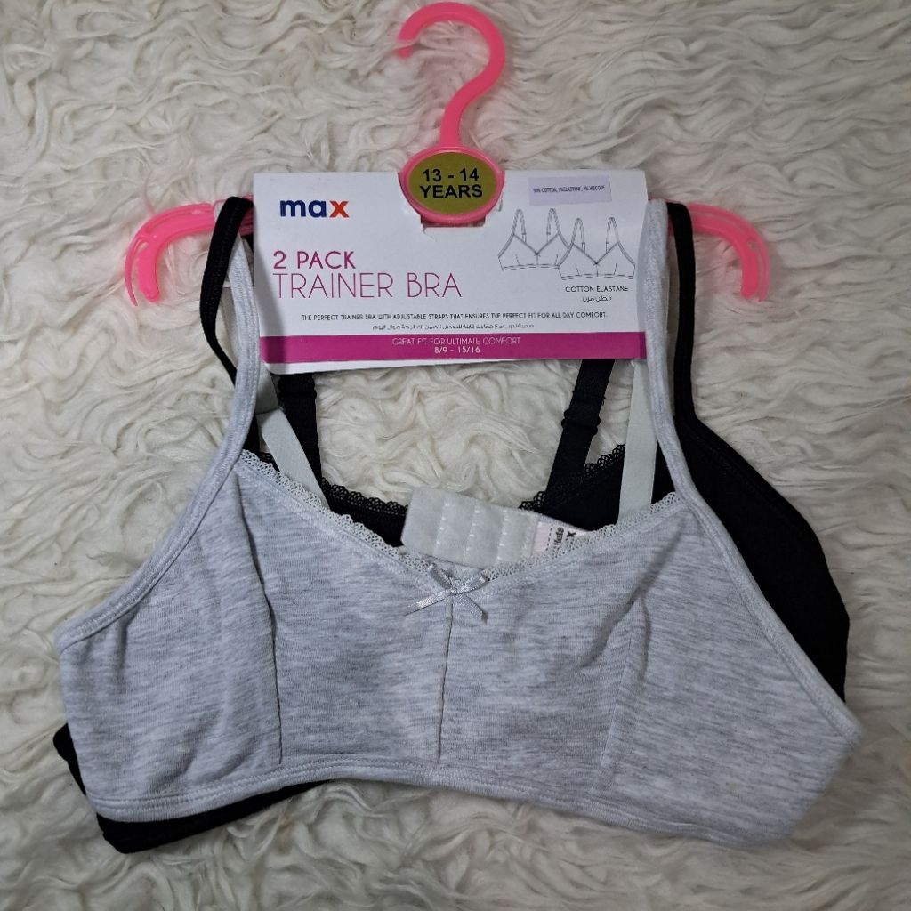 Sale Max Fashion 2 Pack Trainer Bra Miniset Anak Perempuan Model Pengait