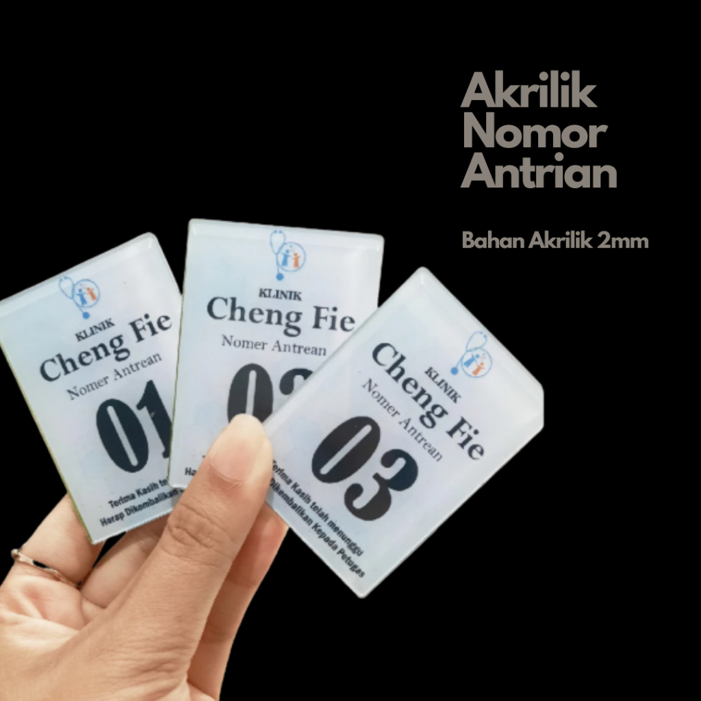 

Akrilik Nomor Antrian