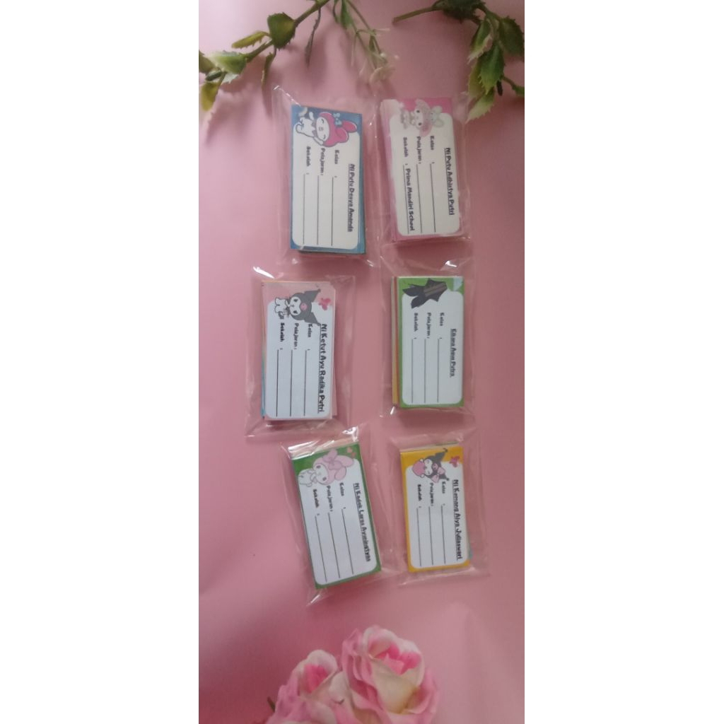 

Stiker Nama Buku Custom