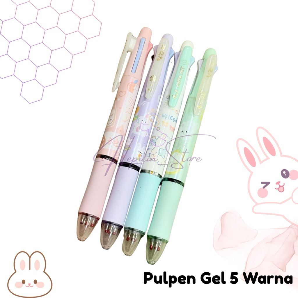 

Pulpen 5 Warna Fancy ECER / Pena Cetekan 5 Warna / Bolpoin Unik