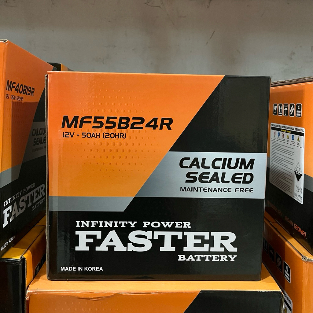 Aki Kering Faster NS60 (55B24R) | Untuk Mobil Avanza, Terios, Rush, dll (Upgrade)