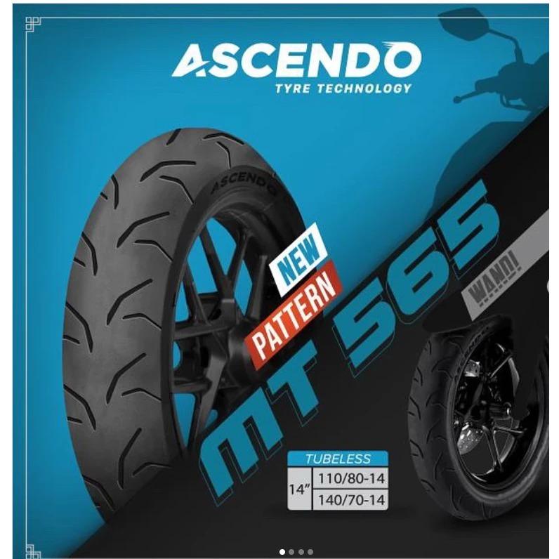Ban Motor Aerox Ring 14 Ban Motor ASCENDO MT 565 110/80-14 140/70-14 Ban Tubeless Ring 14 Ban Motor 