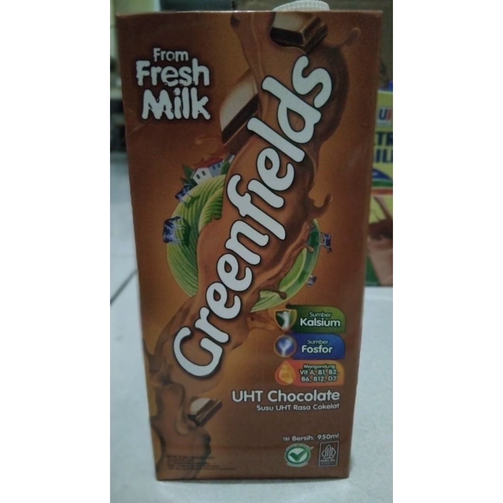 

Susu UHT Greenfields 950ml rasa Coklat