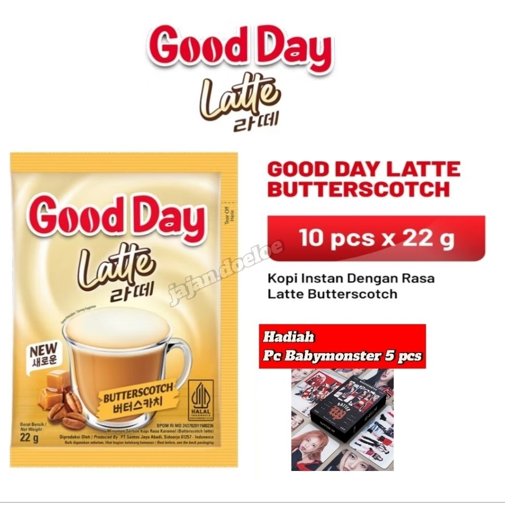 

Good day Latte butterscoth dan original kemasan 10 sachet @25 gram