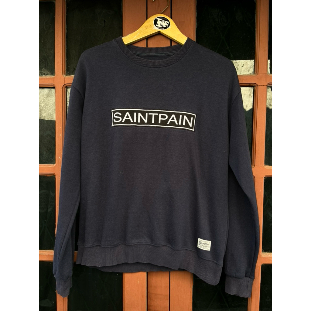 CREWNECK pria saintpain navy UK M