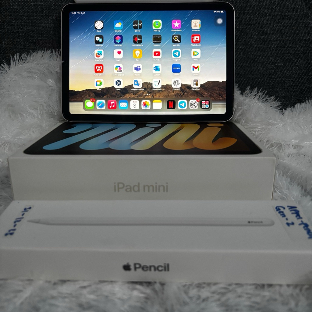 Ipad Mini 6 64GB Second Ibox + Ipad Pencil Ibox Original 100%