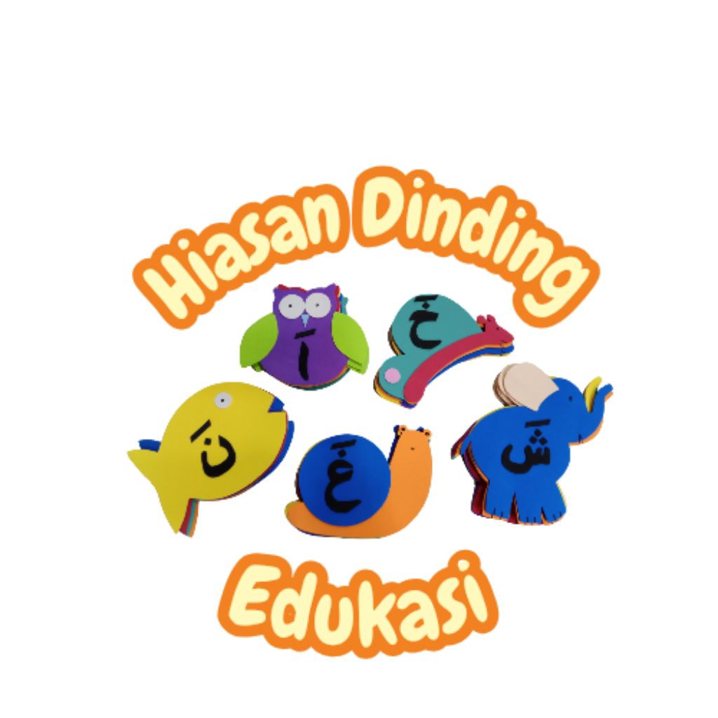 Peraga Edukasi PAUD, TK, TPQ/Hiasan Dinding Hijaiyah Tema Hewan//kado edukatif//kenang kenangan