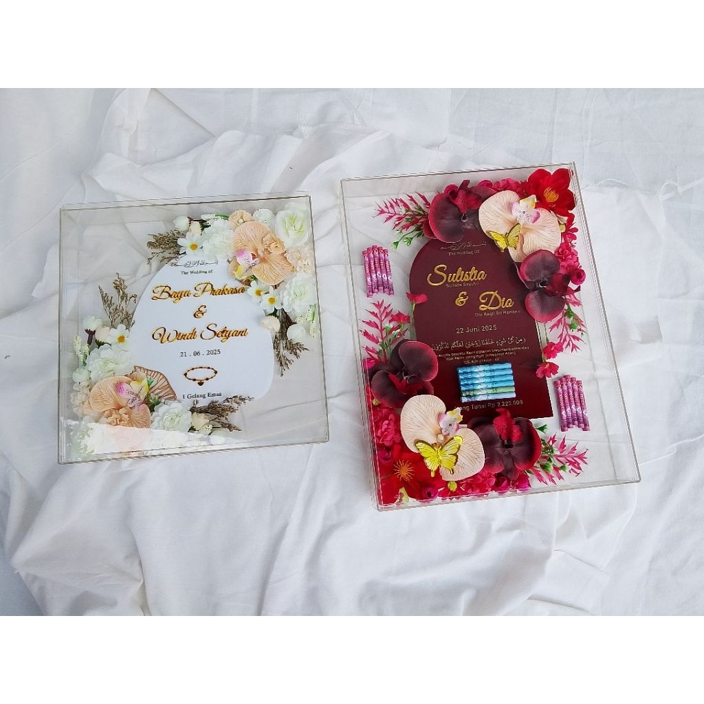 Mahar Akrilik Brush | Bingkai Mahar | Mahar Pernikahan | Akrilik02