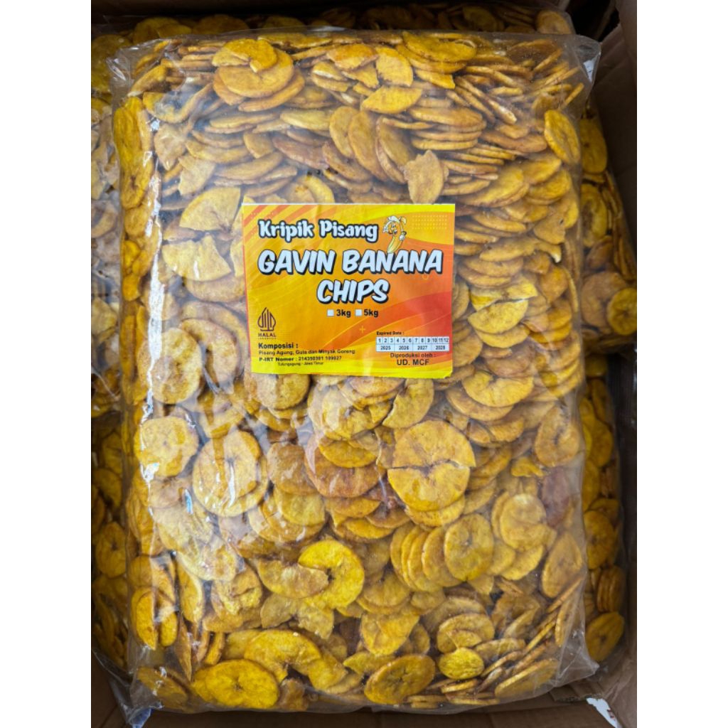 

500gram Kripik Pisang GAVIN BANANA CHIPS