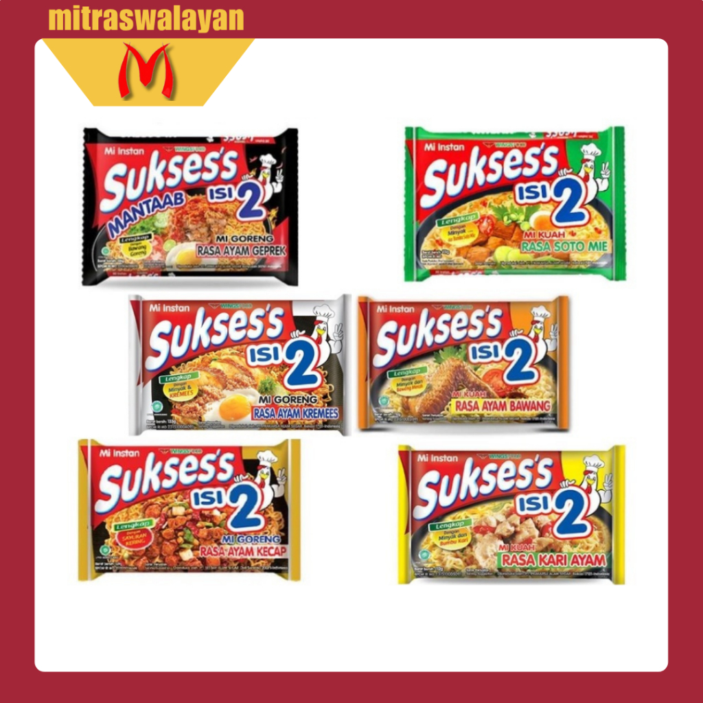 

SUKSESS Mie Instan isi 2 Keping 126 gr All Variant