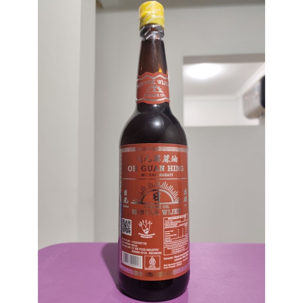 

Minyak Wijen Oh Guan Hing 600 ml Minyak Nabati Halal