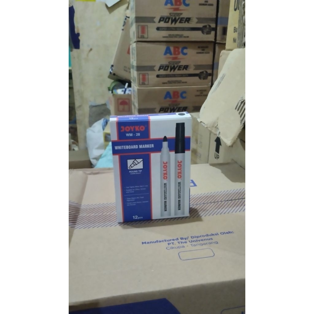 

spidol papan tulis putih merek JOYKO WM28 1 pack isi 12 pcs