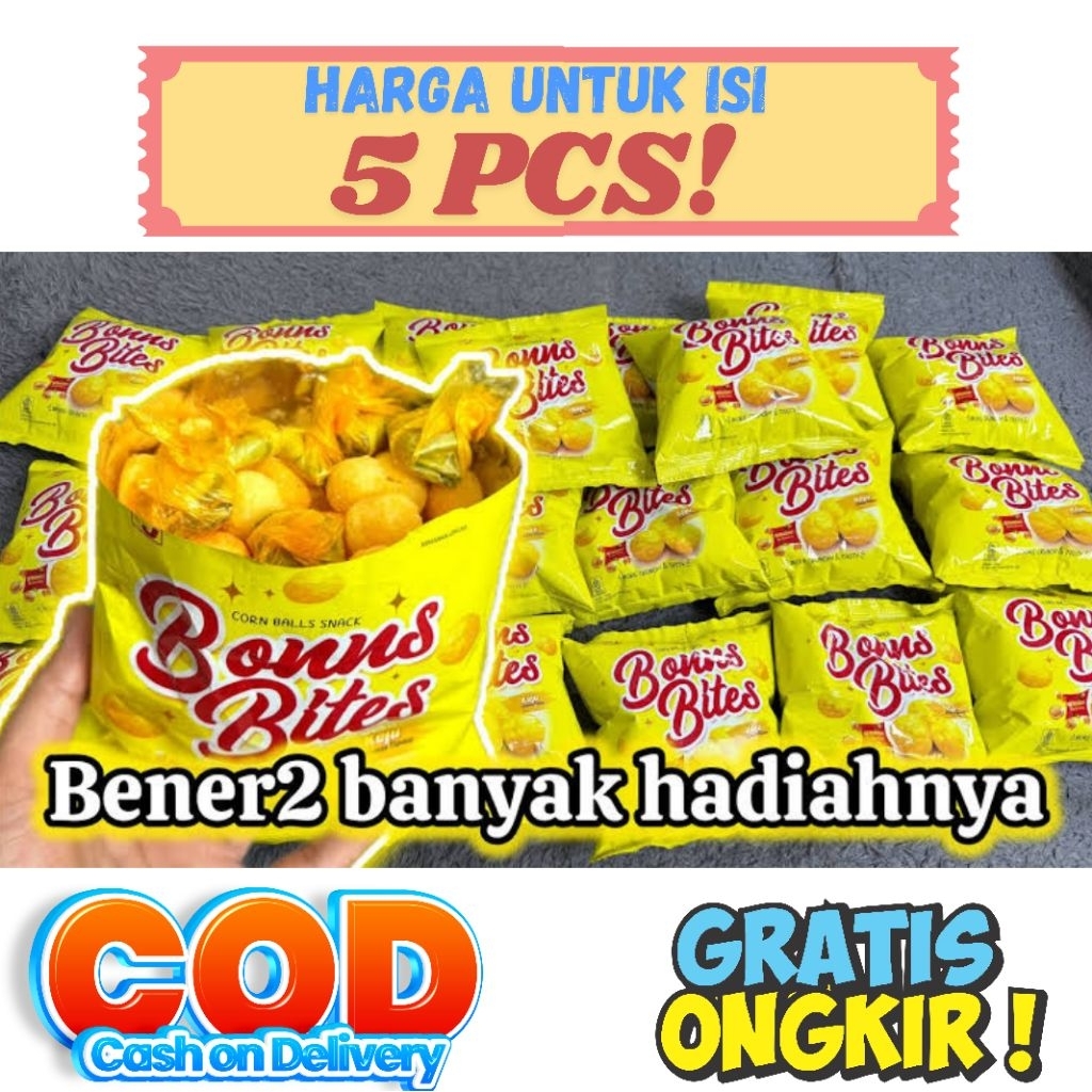 

Ciki bonus bites berhadiah uang tunai (ISI 5PCS) - Ciki berhadiah uang