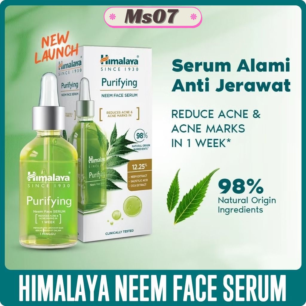 Himalaya Neem Face Serum 15ml - Atasi Jerawat, Bekas, & Cegah Jerawat Baru