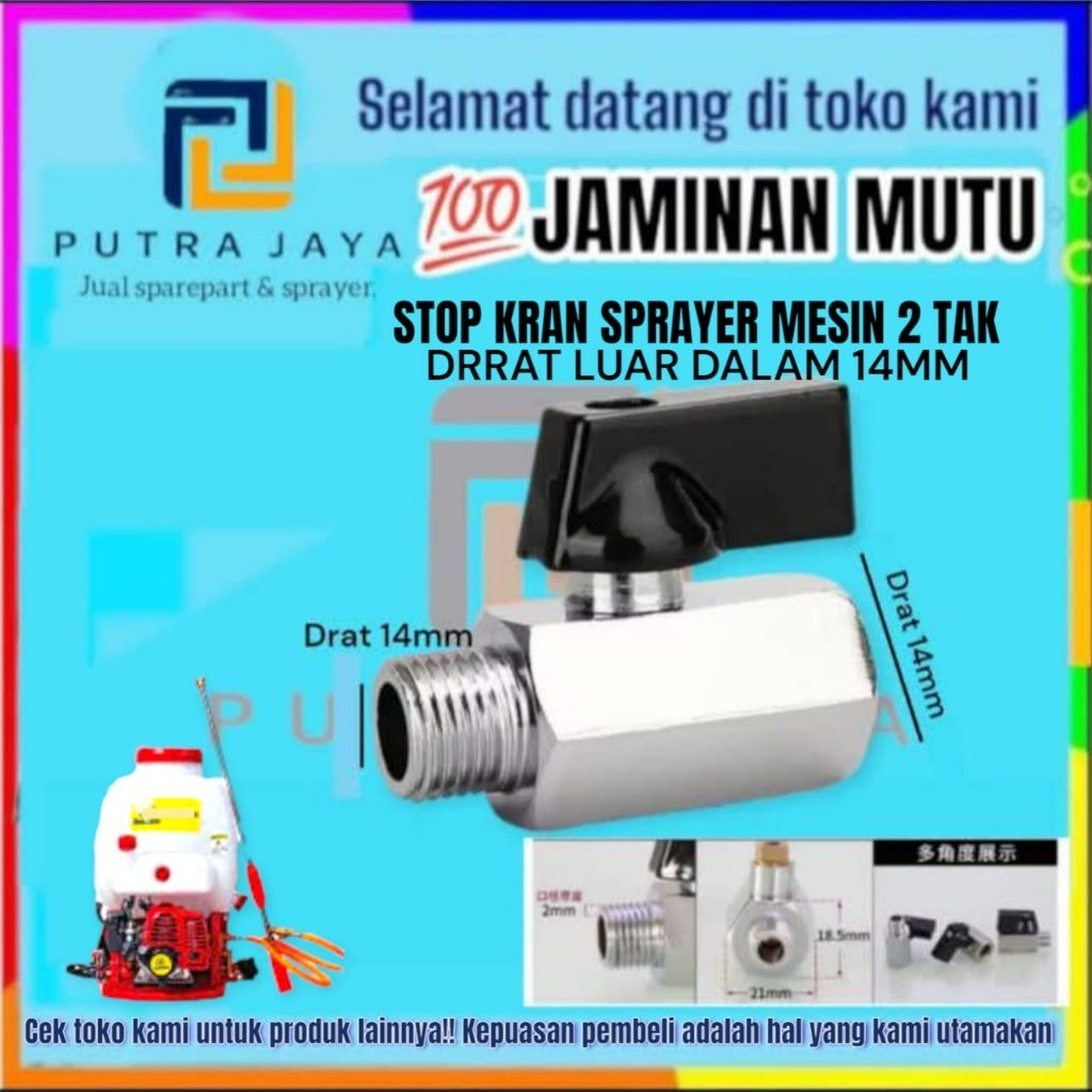 STOP KRAN SPRAYER SEMPROT HAMA /MESIN 2 TAK