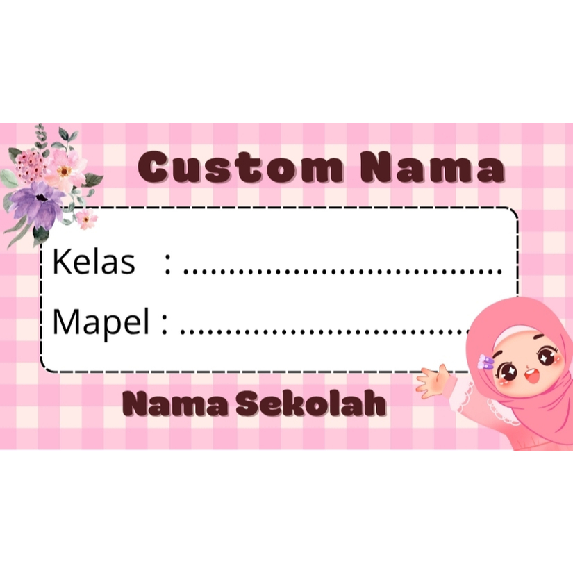 

Stiker Laber Buku Pelajaran Custom Nama