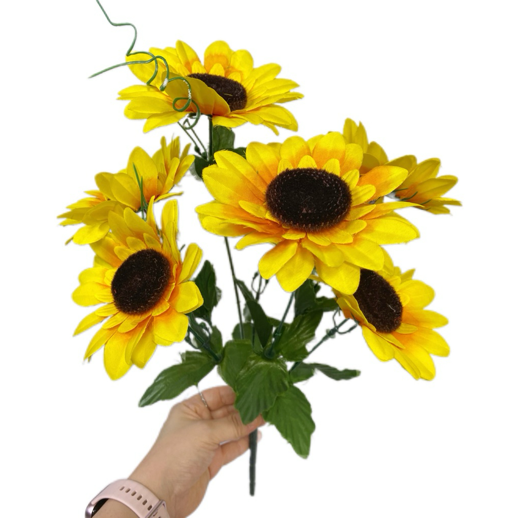 Bunga matahari buket imitasi hiasan dekorasi pernikahan hantaran lamaran wisuda pajangan meja