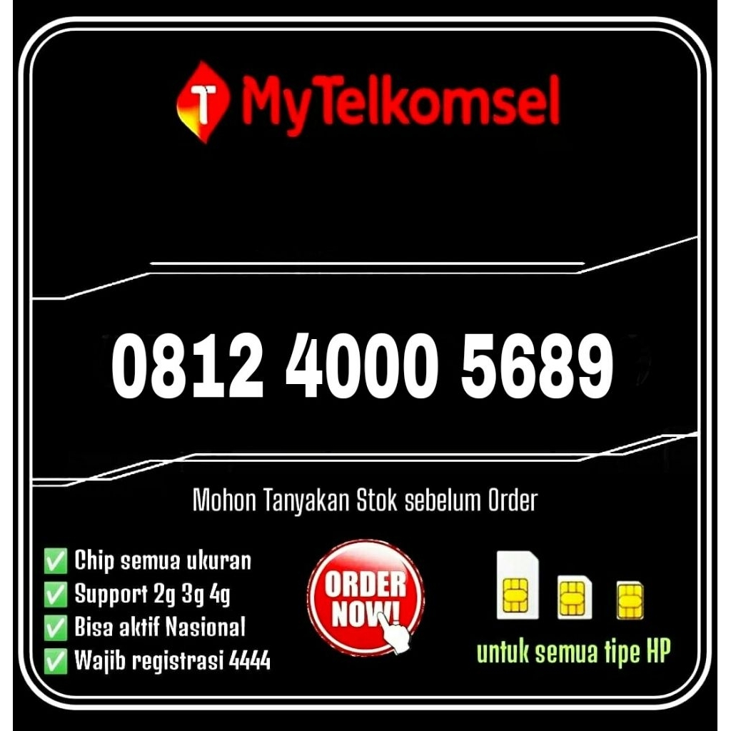 Nomor cantik kartu perdana Telkomsel 4G LTE
