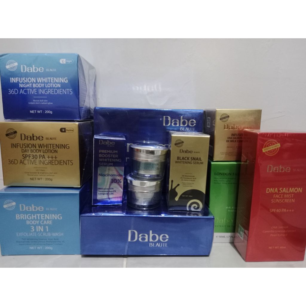Dabe Beauty Premium Booster - Black Snail - Body Lotion Siang - Night Lotion - Serum Booster - Day C