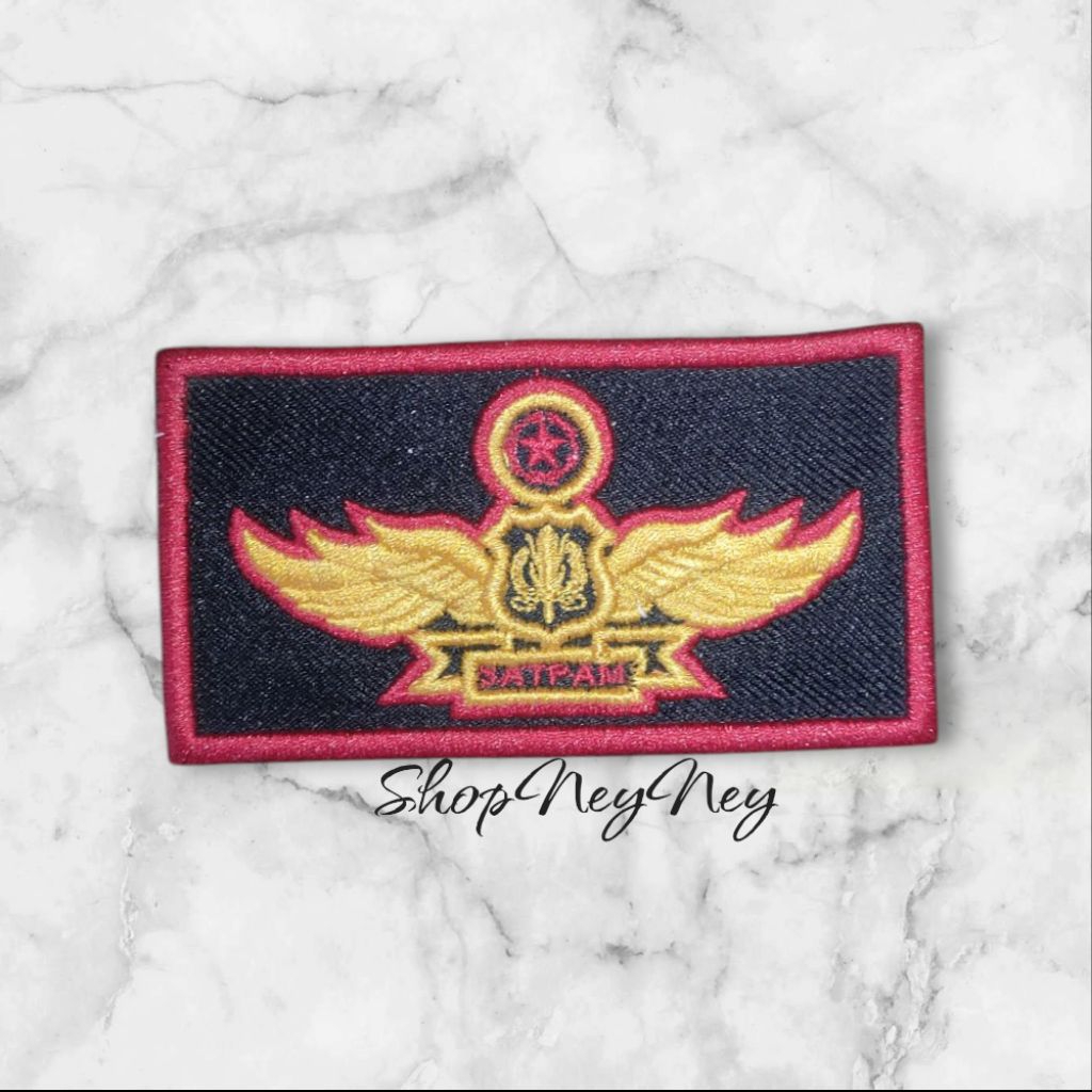 LOGO WING SATPAM BORDIR TIMBUL 3D