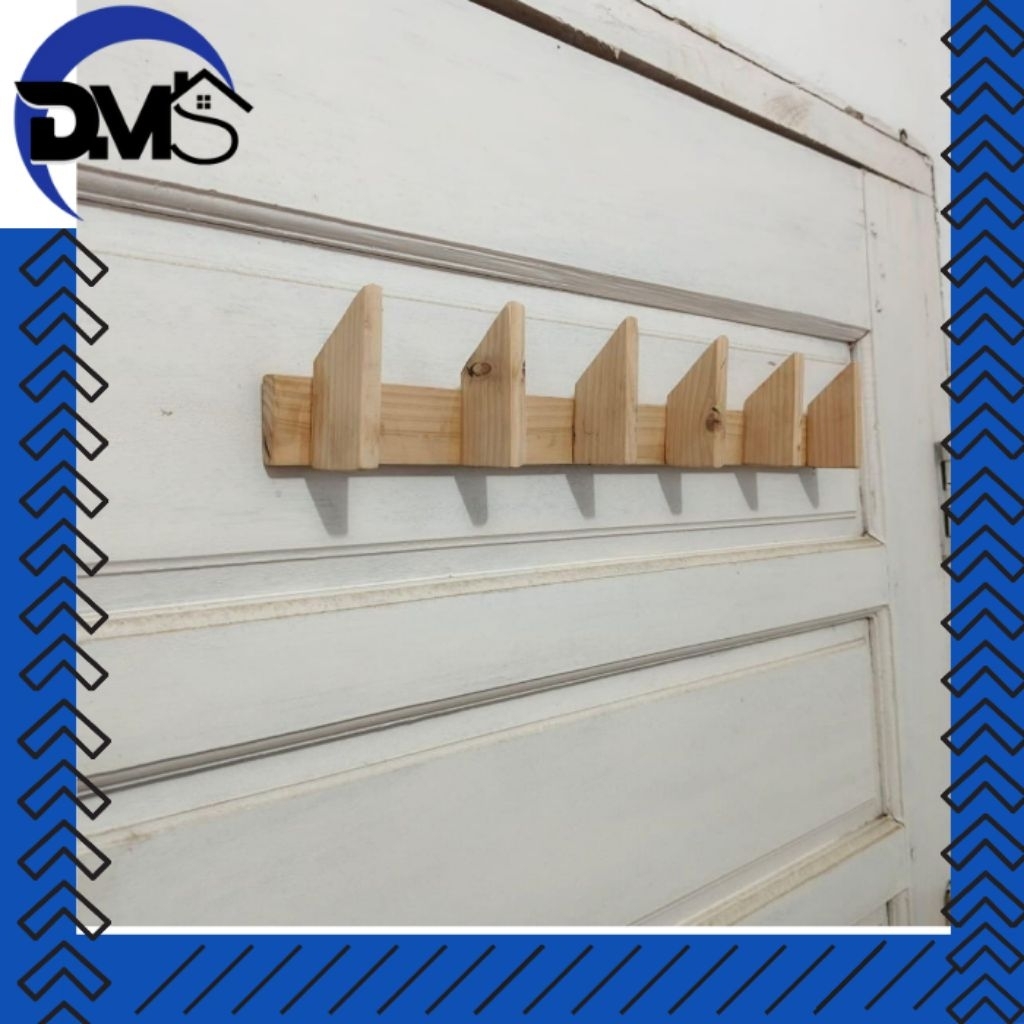 cantolan baju kayu gantungan baju tempel dinding / kapstok kayu