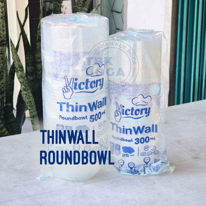 Thinwall Bulat ( 300, 500 ml ) Round Victory Wadah Plastik Tebal Container