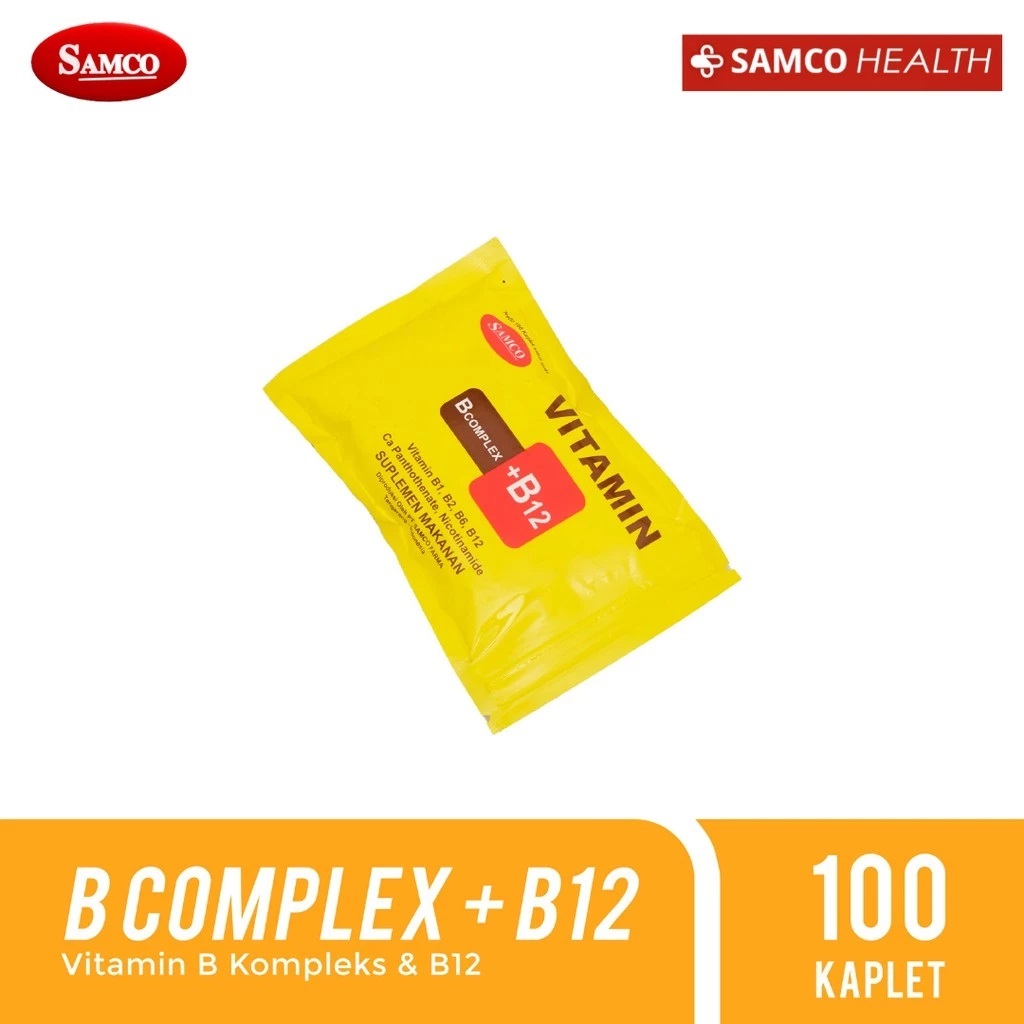VITAMIN B COMPLEX + B12 SAMCO 100 KAPLET BCOMPLEX VIT B
