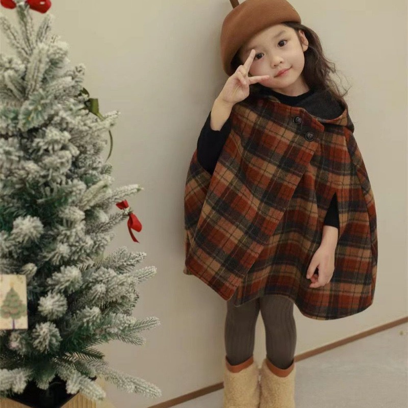 [BliissKids.id] Esbedy Cape Coat - Jacket Cape Anak Perempuan