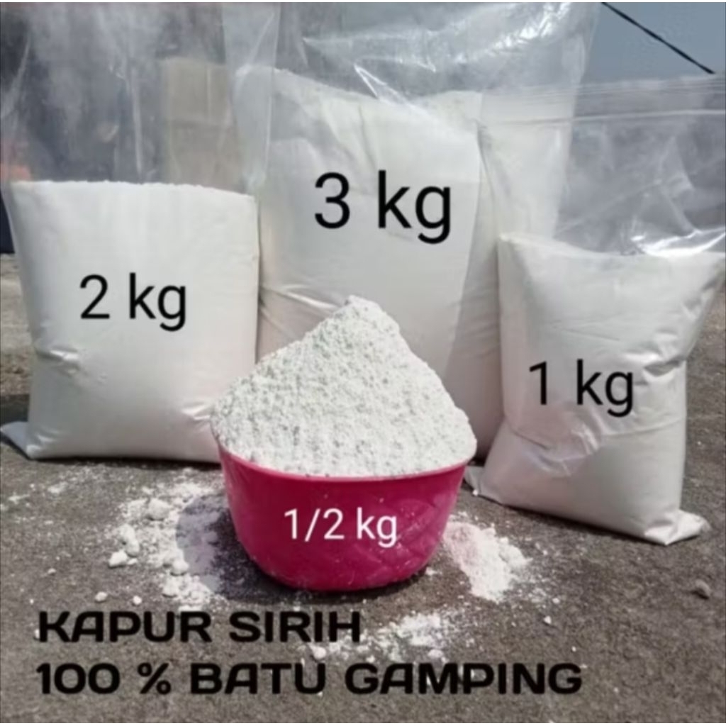 

kapur sirih bubuk hydrated lime ca (0H)² 5kg