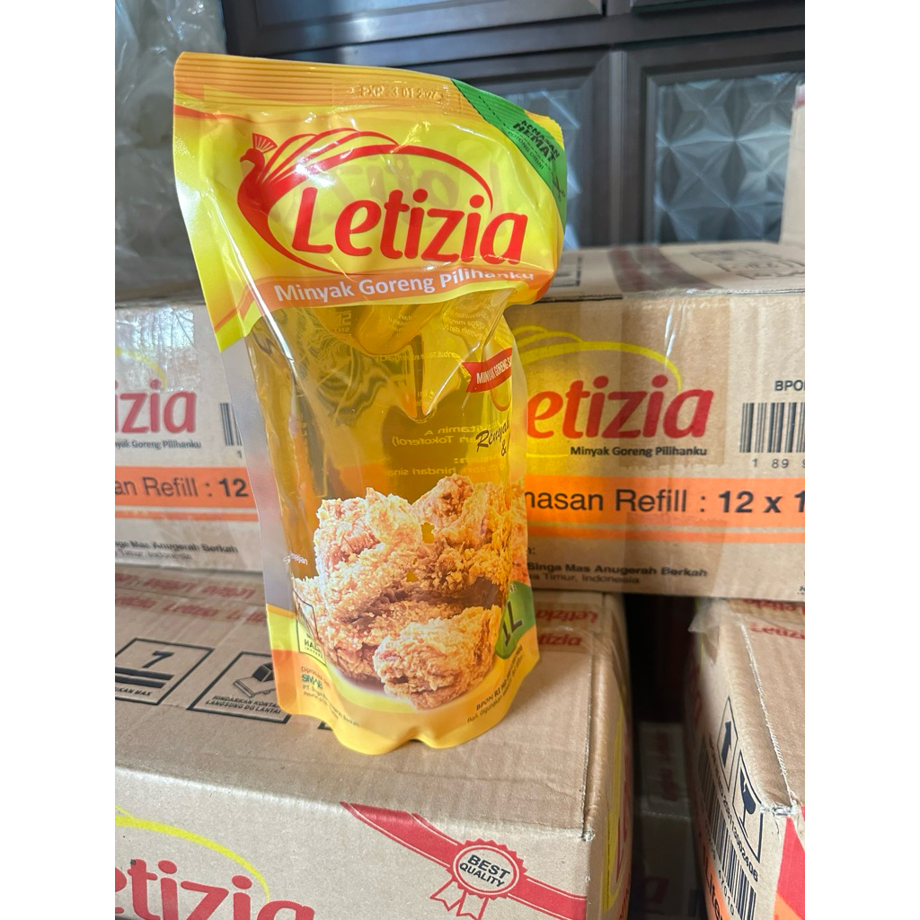 

LETIZIA minyak goreng premium bening 1 L 2 Dus