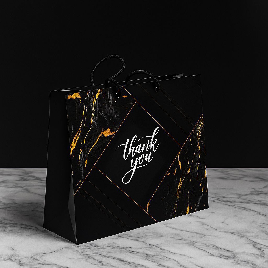 

PAPERBAG HITAM MARMER