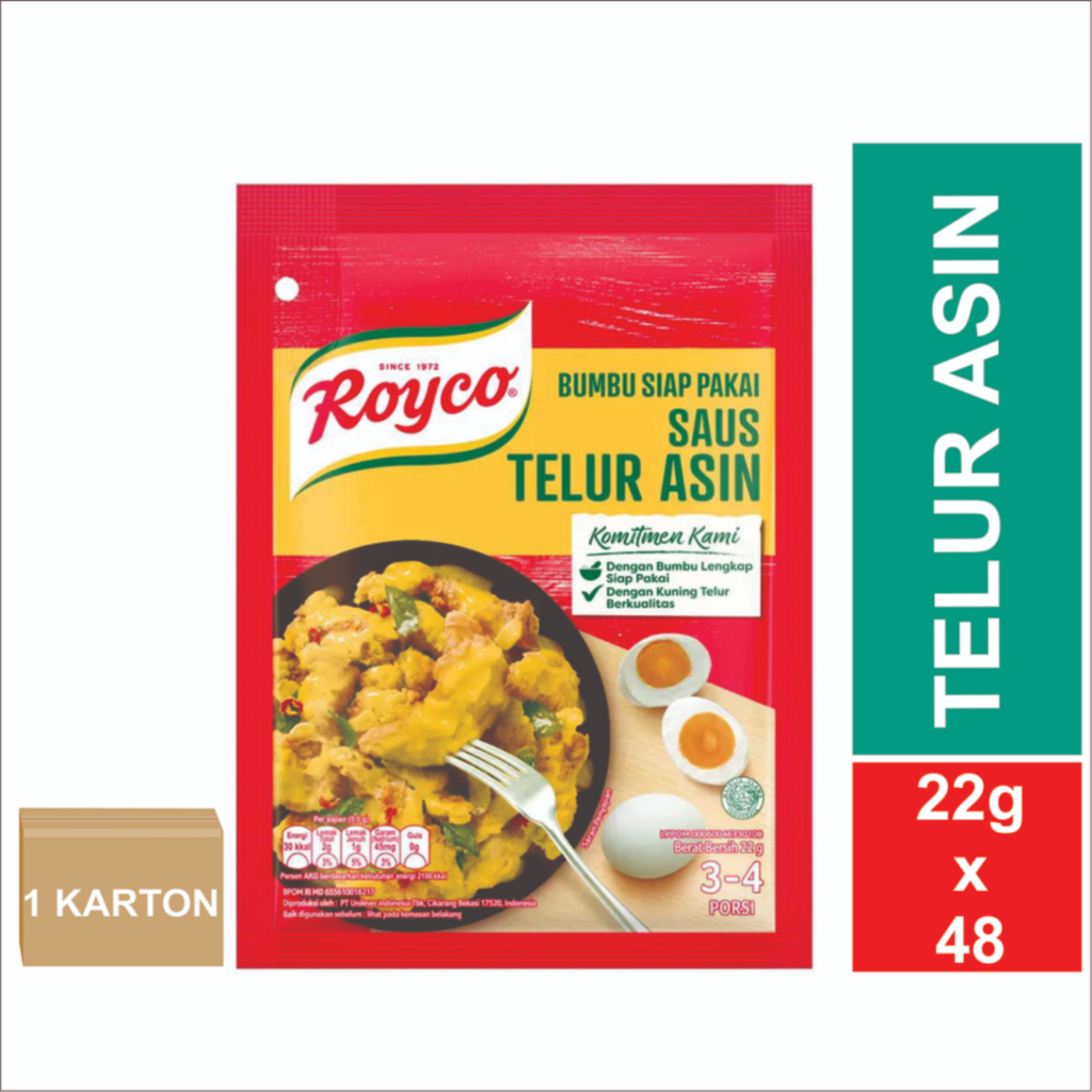 

ROYCO SAUS TELUR ASIN 1 KARTON 48X22GR ORIGINAL ROYCO